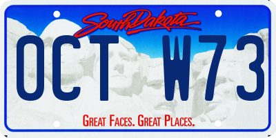 SD license plate 0CTW73