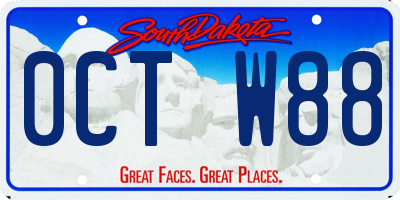 SD license plate 0CTW88