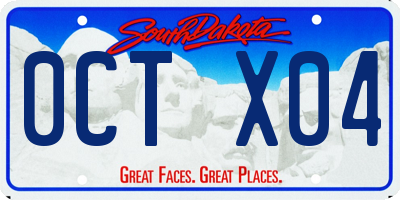 SD license plate 0CTX04