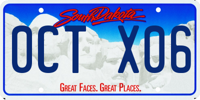 SD license plate 0CTX06