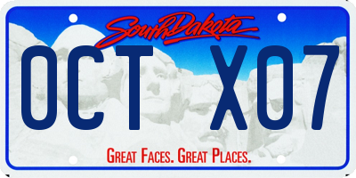 SD license plate 0CTX07