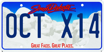 SD license plate 0CTX14