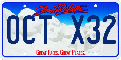 SD license plate 0CTX32