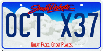 SD license plate 0CTX37