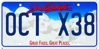 SD license plate 0CTX38