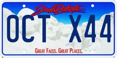 SD license plate 0CTX44