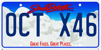 SD license plate 0CTX46