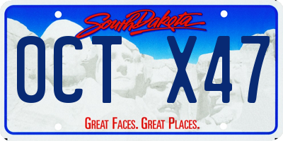 SD license plate 0CTX47