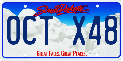 SD license plate 0CTX48