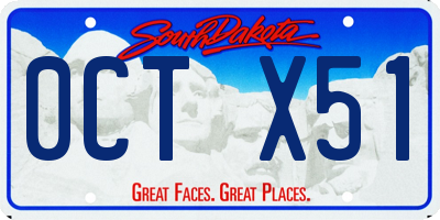 SD license plate 0CTX51
