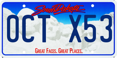 SD license plate 0CTX53