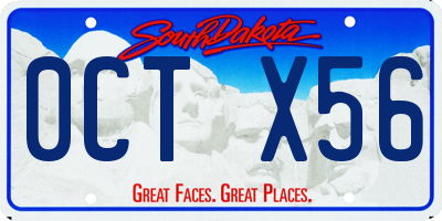 SD license plate 0CTX56