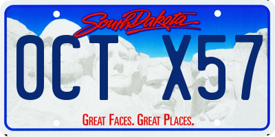 SD license plate 0CTX57