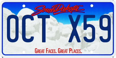 SD license plate 0CTX59