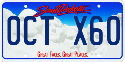 SD license plate 0CTX60