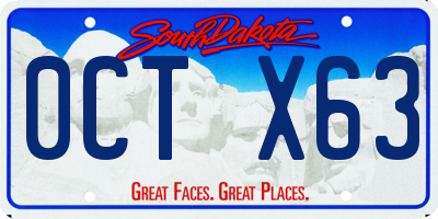 SD license plate 0CTX63