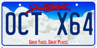 SD license plate 0CTX64