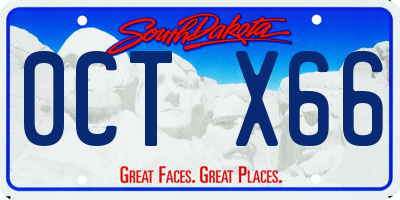 SD license plate 0CTX66