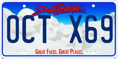 SD license plate 0CTX69
