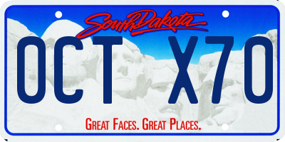 SD license plate 0CTX70