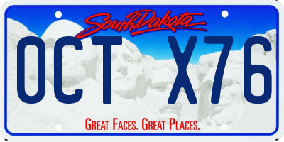 SD license plate 0CTX76