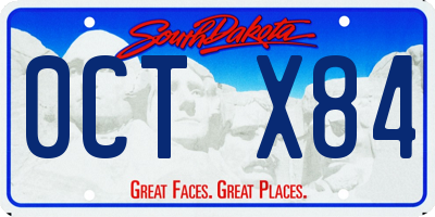 SD license plate 0CTX84