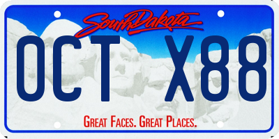 SD license plate 0CTX88