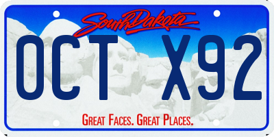 SD license plate 0CTX92