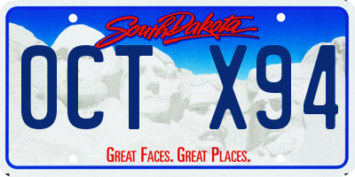 SD license plate 0CTX94