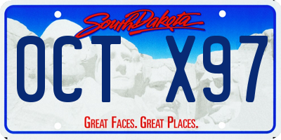 SD license plate 0CTX97