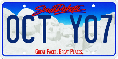 SD license plate 0CTY07