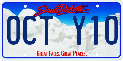 SD license plate 0CTY10