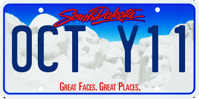 SD license plate 0CTY11