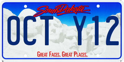 SD license plate 0CTY12