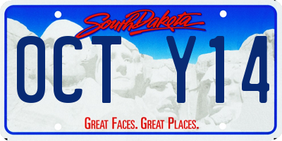 SD license plate 0CTY14