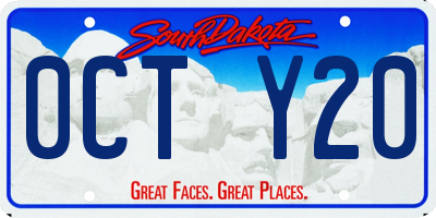 SD license plate 0CTY20