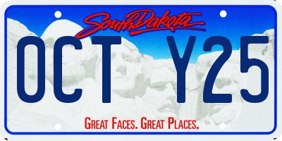 SD license plate 0CTY25