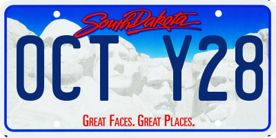 SD license plate 0CTY28
