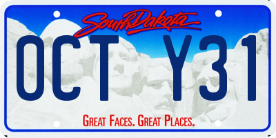 SD license plate 0CTY31