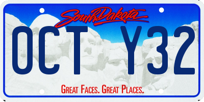 SD license plate 0CTY32
