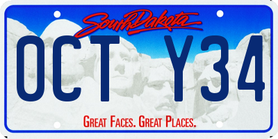 SD license plate 0CTY34