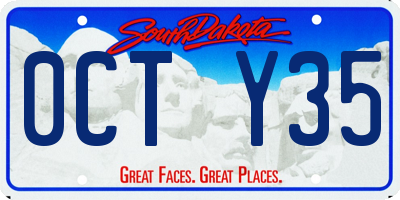 SD license plate 0CTY35