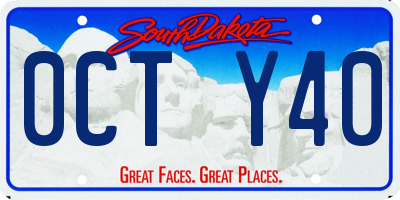 SD license plate 0CTY40