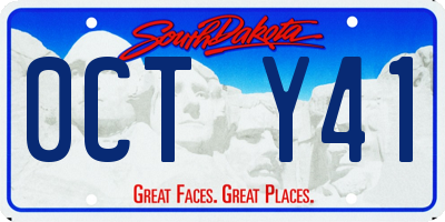 SD license plate 0CTY41