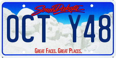 SD license plate 0CTY48