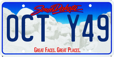 SD license plate 0CTY49