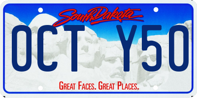 SD license plate 0CTY50
