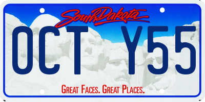SD license plate 0CTY55