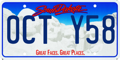 SD license plate 0CTY58