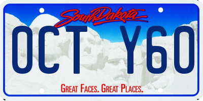 SD license plate 0CTY60